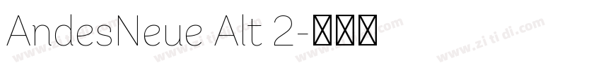 AndesNeue Alt 2字体转换